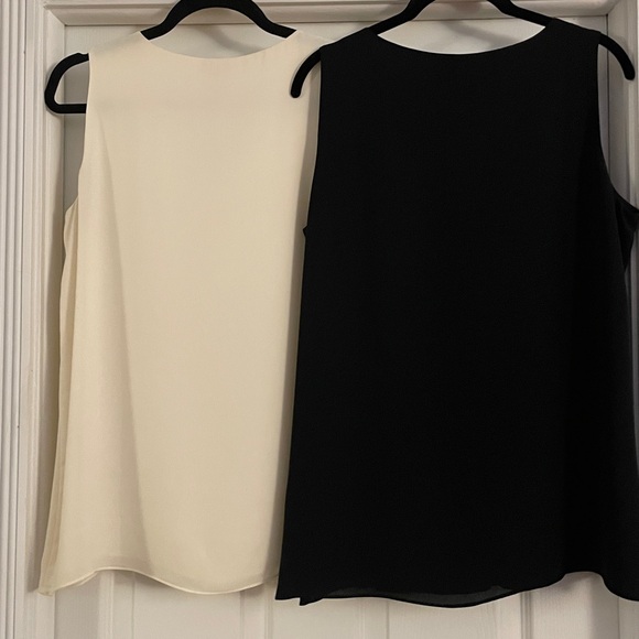2 Chico’s Vneck sz=8-10 lightweight, washable, silky, sleeveless dress tanks.EUC - Picture 10 of 10